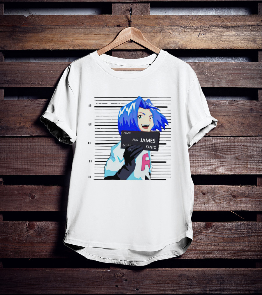 Team Rocket James Mugshot Pokemon Character Image T-Shirt