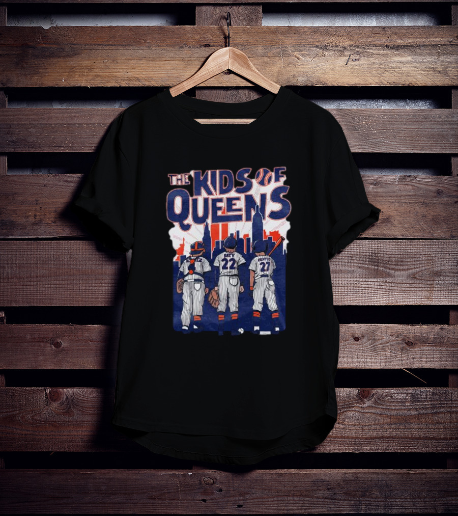The Kids Of Queens Baseball Team Skyline T-Shirt