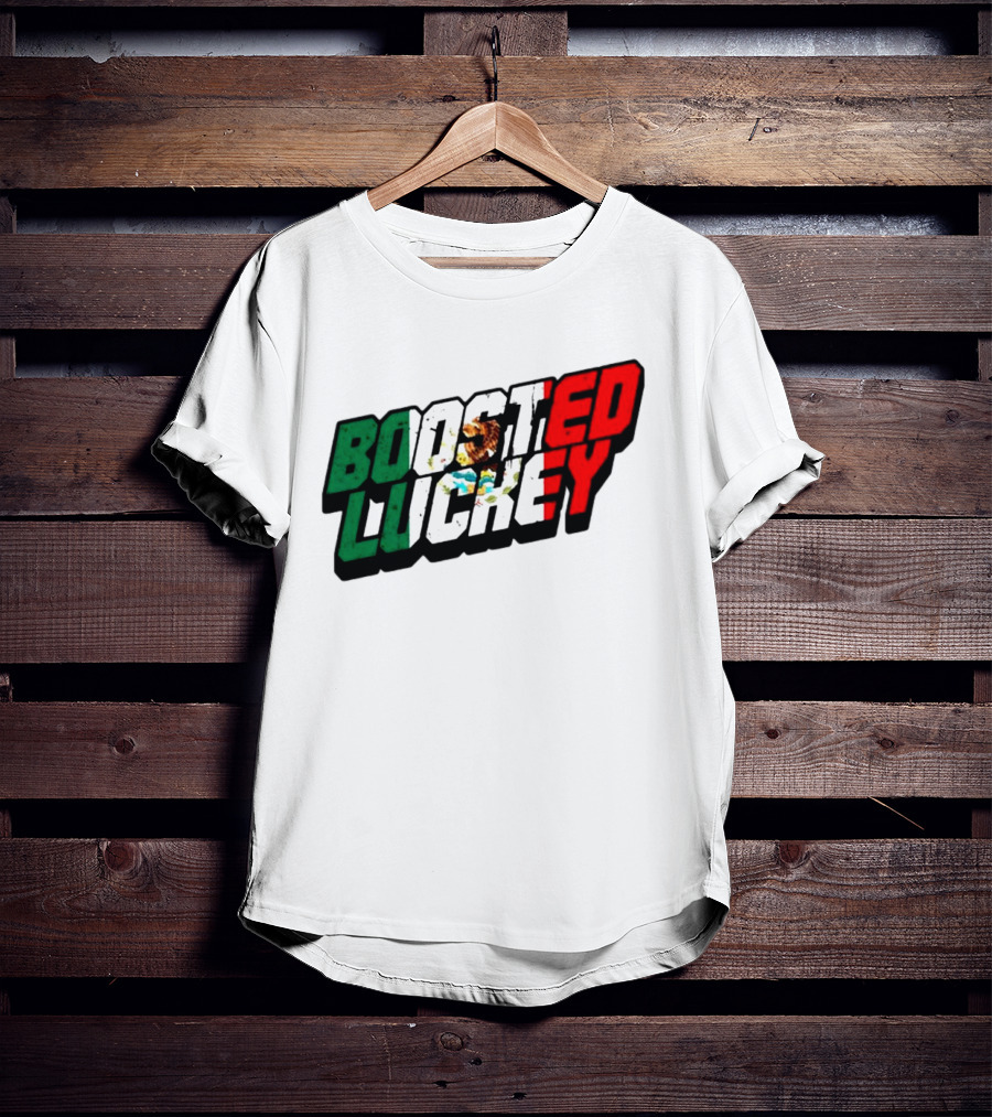 Boosted Luckey Mexico Mexican Flag Colors Eagle Emblem T-Shirt