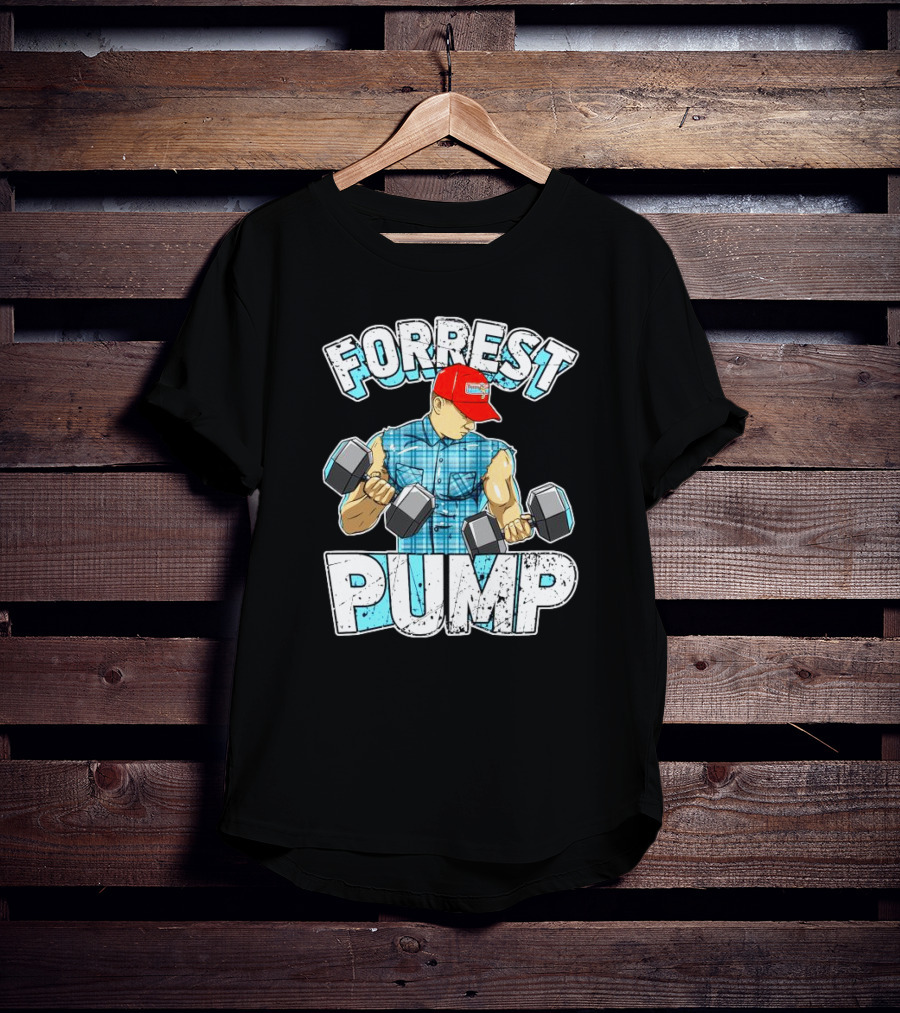 Forrest Pump Weightlifting Dumbbells Muscle Builder T-Shirt