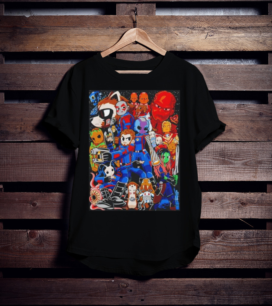 Guardians Of The Galaxy Galactic Pilgrim Cartoon Characters Ensemble T-Shirt
