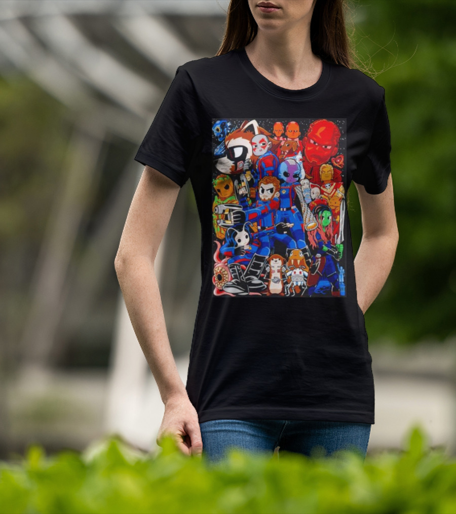 Guardians Of The Galaxy Galactic Pilgrim Cartoon Characters Ensemble T-Shirt