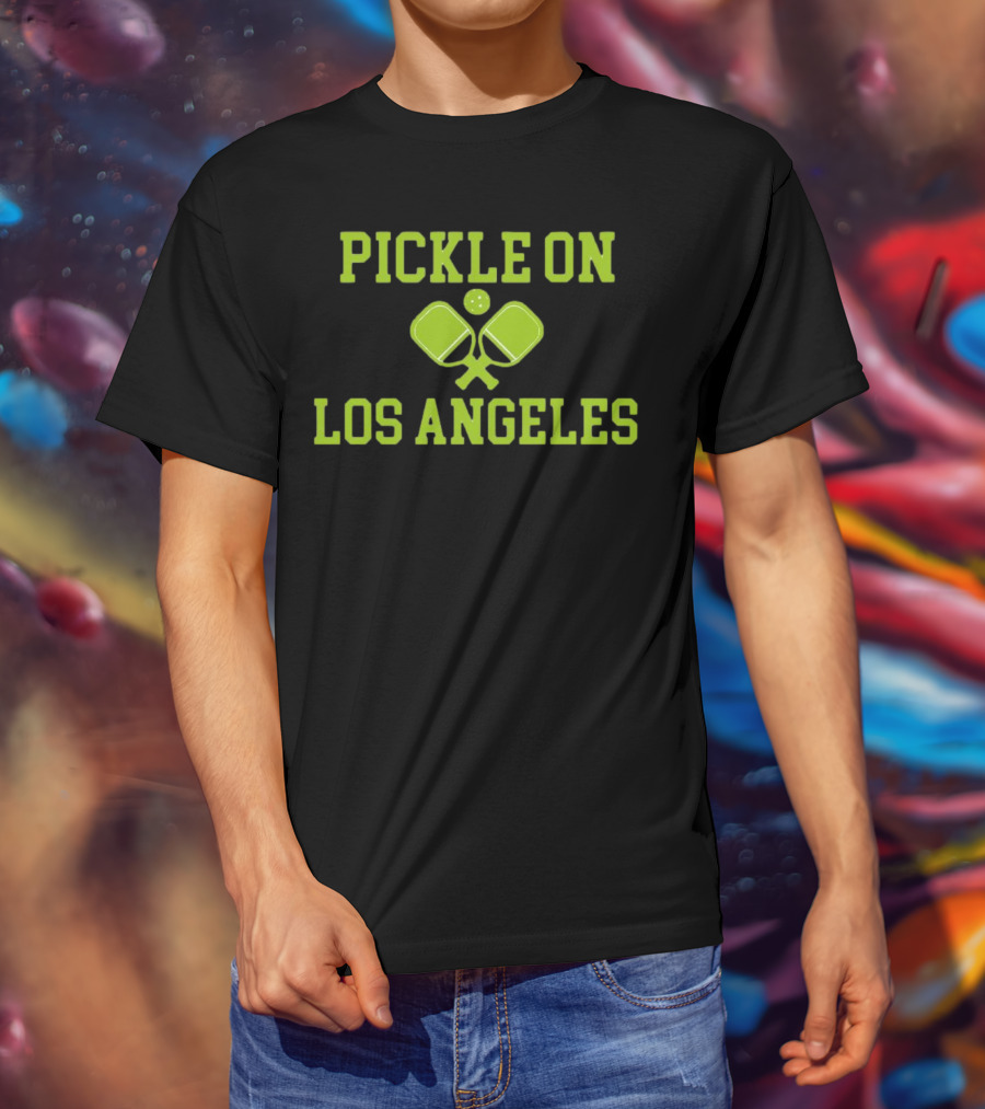 Pickle On Los Angeles Paddle Ball T-Shirt