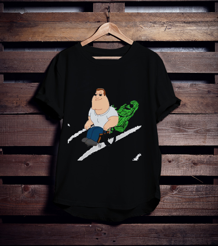 Joe Swanson Riding Cucumber Joe T-Shirt