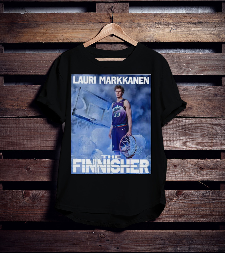 Lauri Markkanen The Finisher Basketball Ice Blue T-Shirt