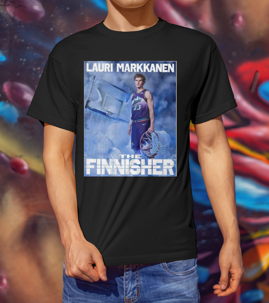 Lauri Markkanen The Finisher Basketball Ice Blue T-Shirt