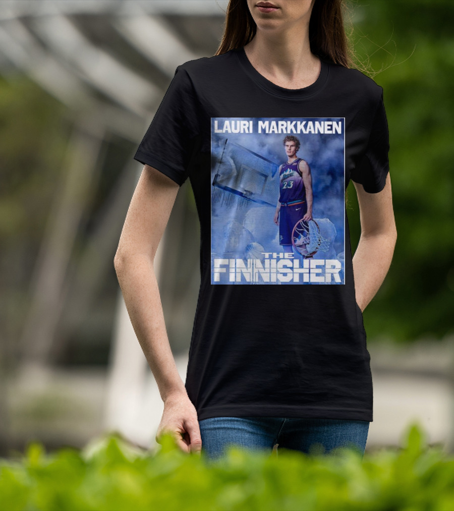 Lauri Markkanen The Finisher Basketball Ice Blue T-Shirt