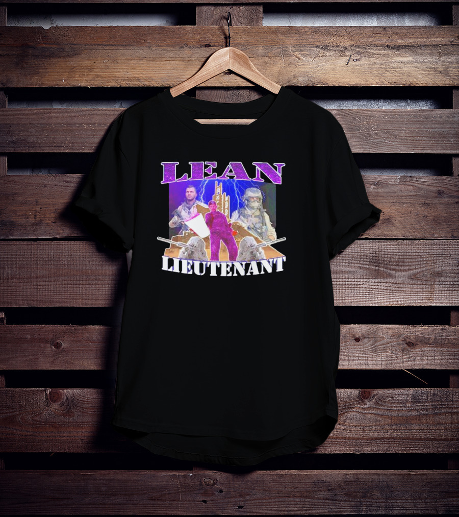 LEAN LIEUTENANT Soldiers With Lightning Background T-Shirt