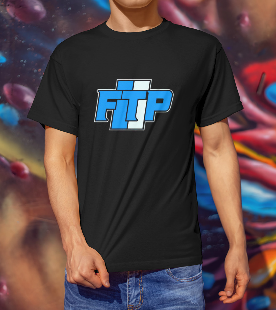 Detroit Lions FTP Blue And White T-Shirt