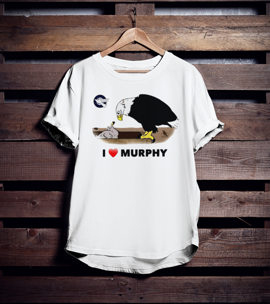 Eagle I Love Murphy Heart Symbol With Nest And Stork T-Shirt