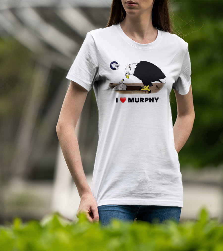 Eagle I Love Murphy Heart Symbol With Nest And Stork T-Shirt