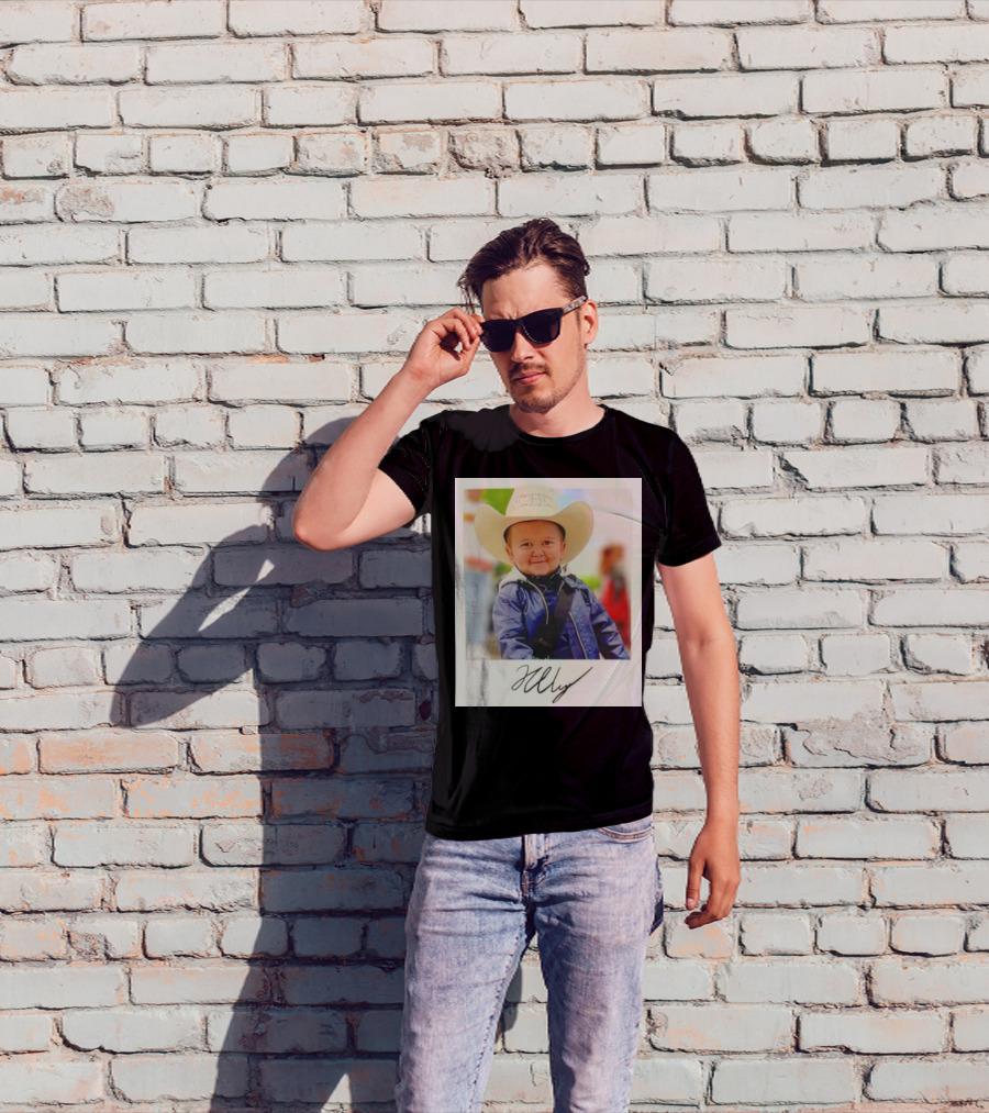 Hasbulla Magomedov Cowboy Polaroid Signature Image T-Shirt