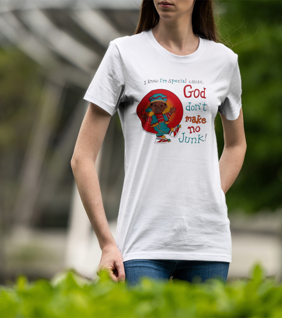 I Know I'm Special Cause God Don't Make No Junk Red And Blue Outfit Character T-Shirt