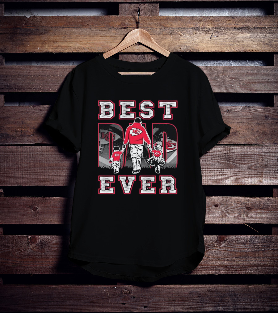 Kansas City Chiefs Best Dad Ever Family Walking Chiefs T-Shirt
