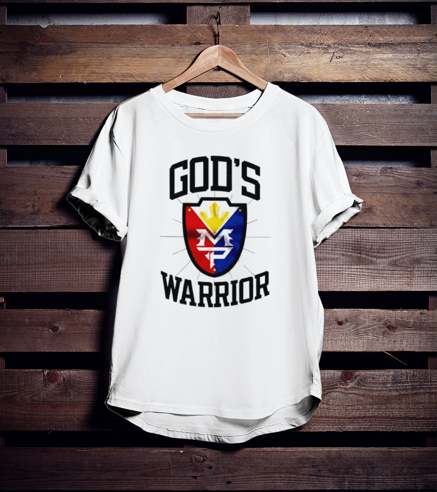 God’s Warrior Manny Pacquiao Filipino Pride Shield T-Shirt