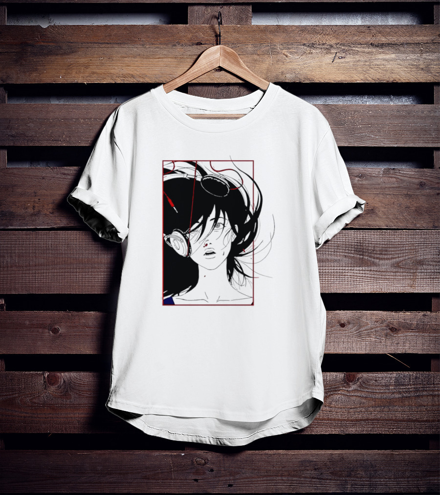 Mass Of Fermenting Dregs Headphones Red Lines Anime T-Shirt