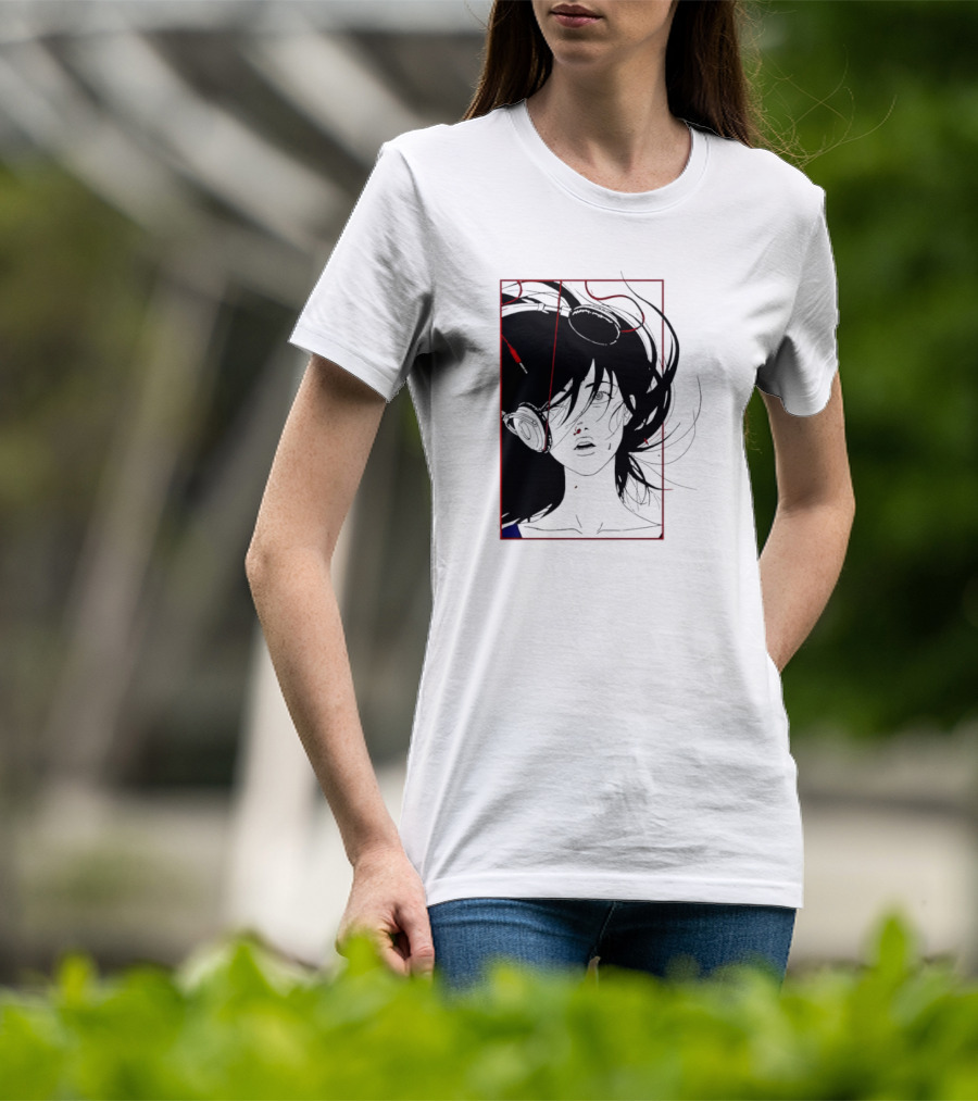 Mass Of Fermenting Dregs Headphones Red Lines Anime T-Shirt
