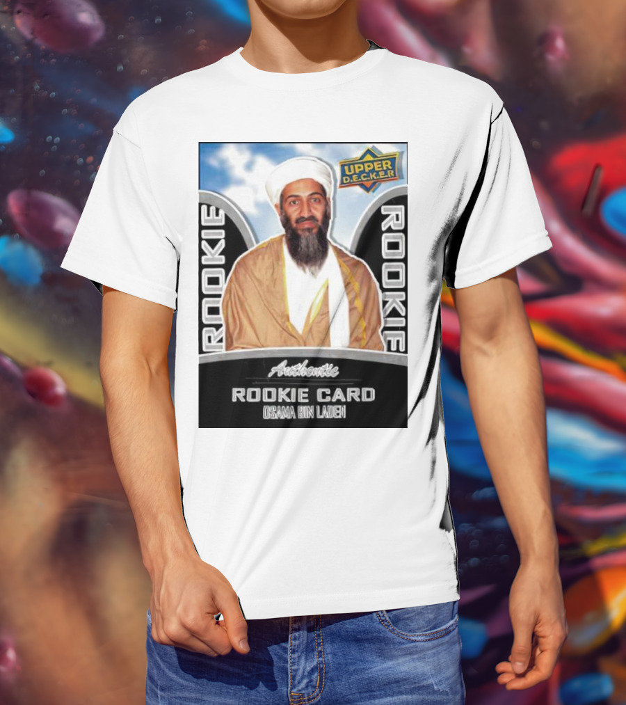 Authentic Upper Decker Rookie Card Osama Bin Laden T-Shirt