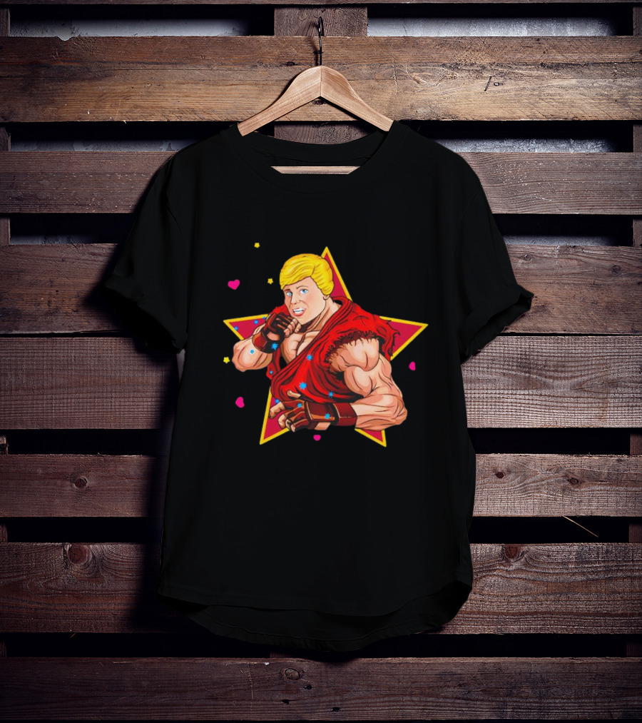 Ken Hadouken Star Power Fighter Red Attire T-Shirt