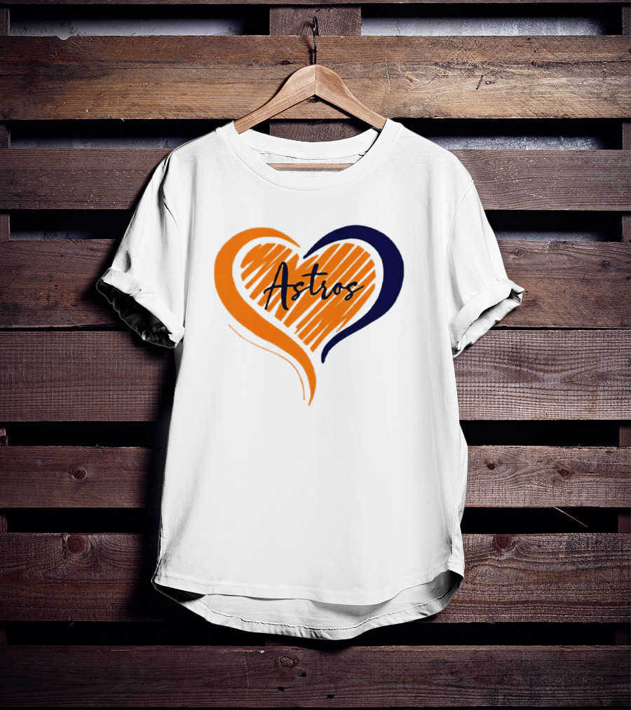 Houston Astros Heart T-Shirt