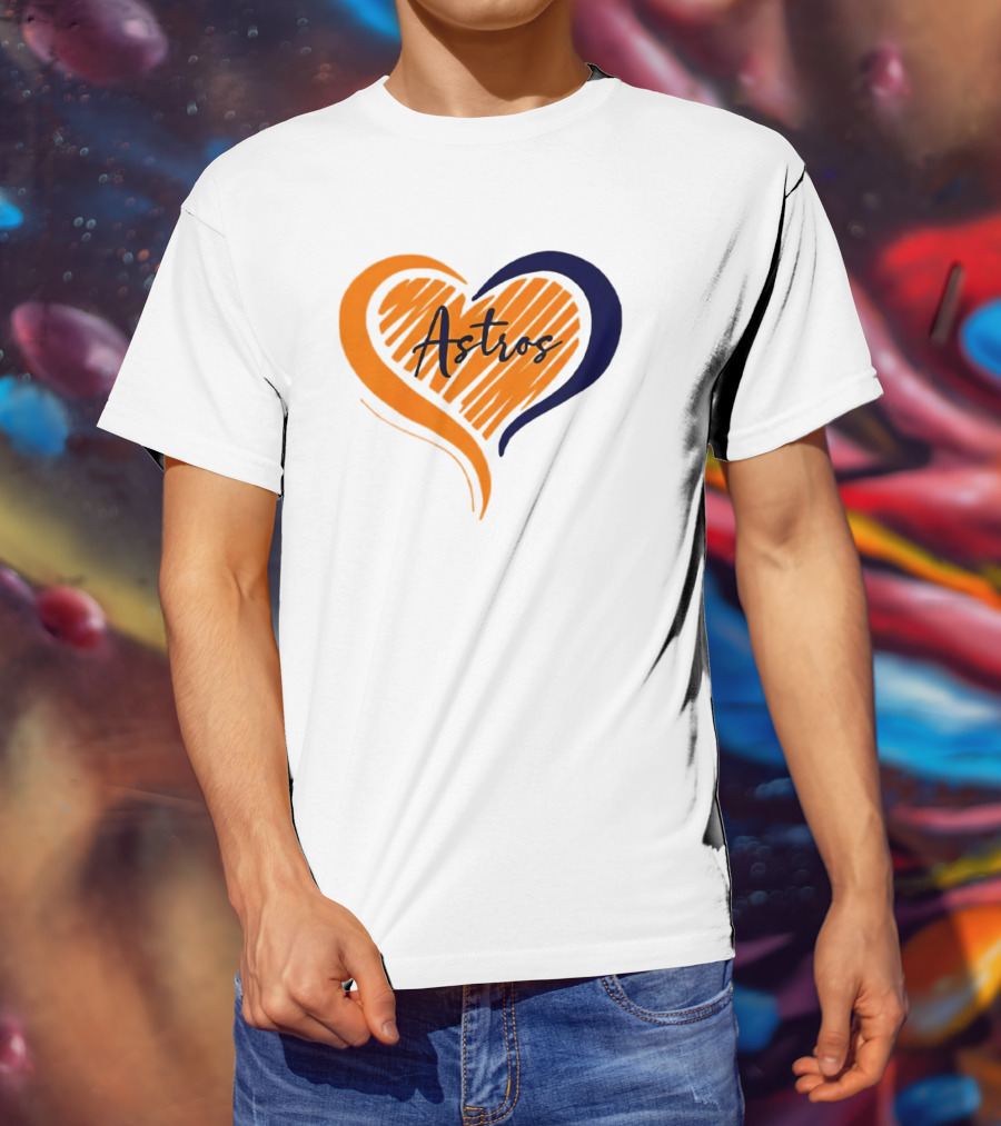 Houston Astros Heart T-Shirt