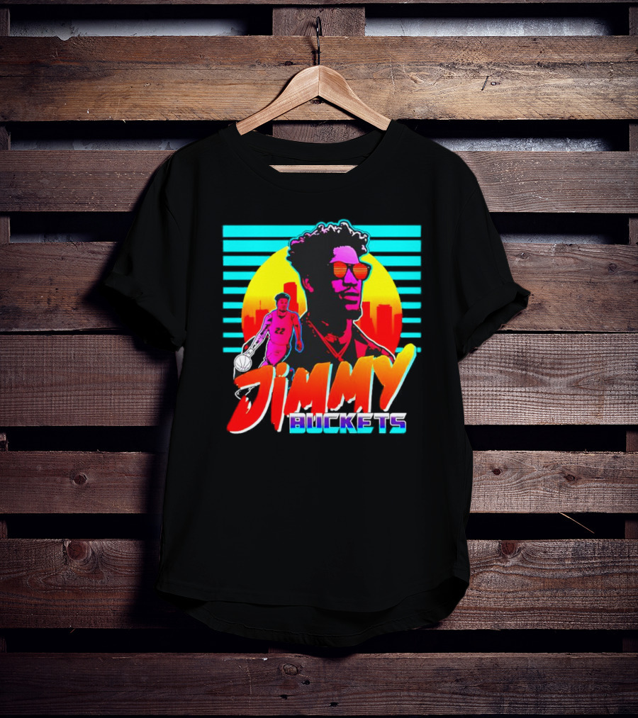 Jimmy Buckets Retro Neon Basketball Player T-Shirt