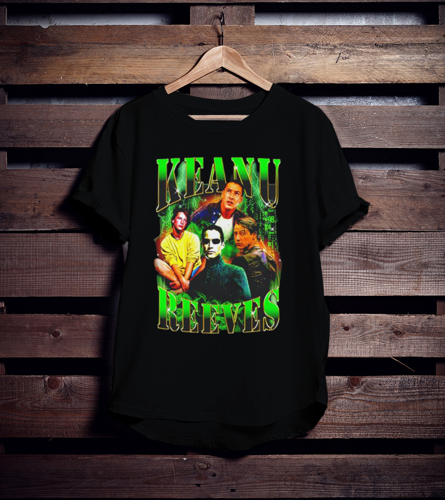 Keanu Reeves Matrix Visual Styles And Characters T-Shirt