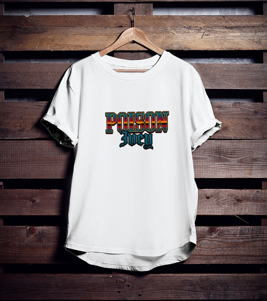 POISON Ivey Vintage Bold Typography T-Shirt