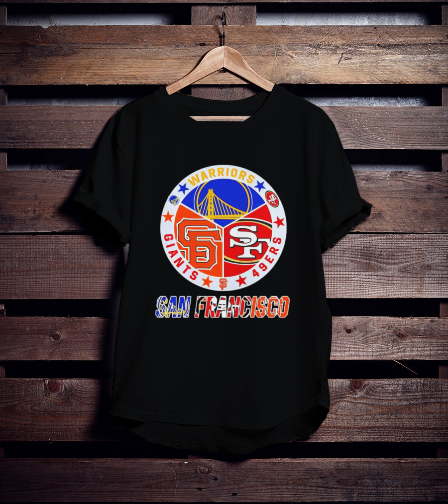 San Francisco Warriors Giants 49ers Logos Trio T-Shirt