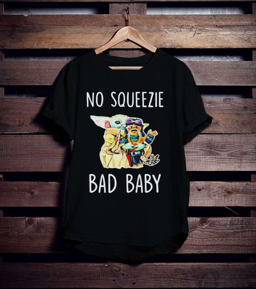 No Squeezie Bad Baby Yoda And Baby Babu Frik T-Shirt