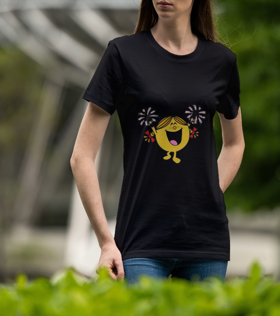Little Miss Cheerleader Enthusiastic Pom-Pom Dance T-Shirt