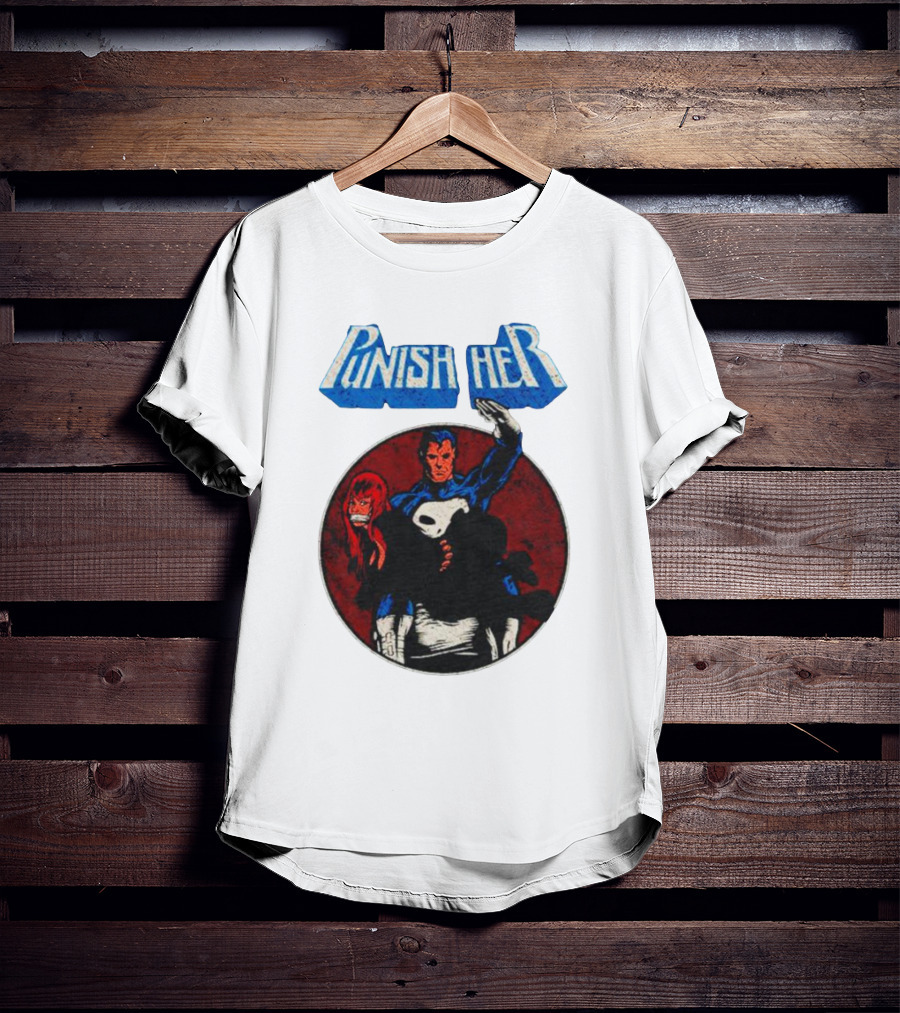 Punish Her Marvel Comic Style Hero With Red-Haired Woman T-Shirt