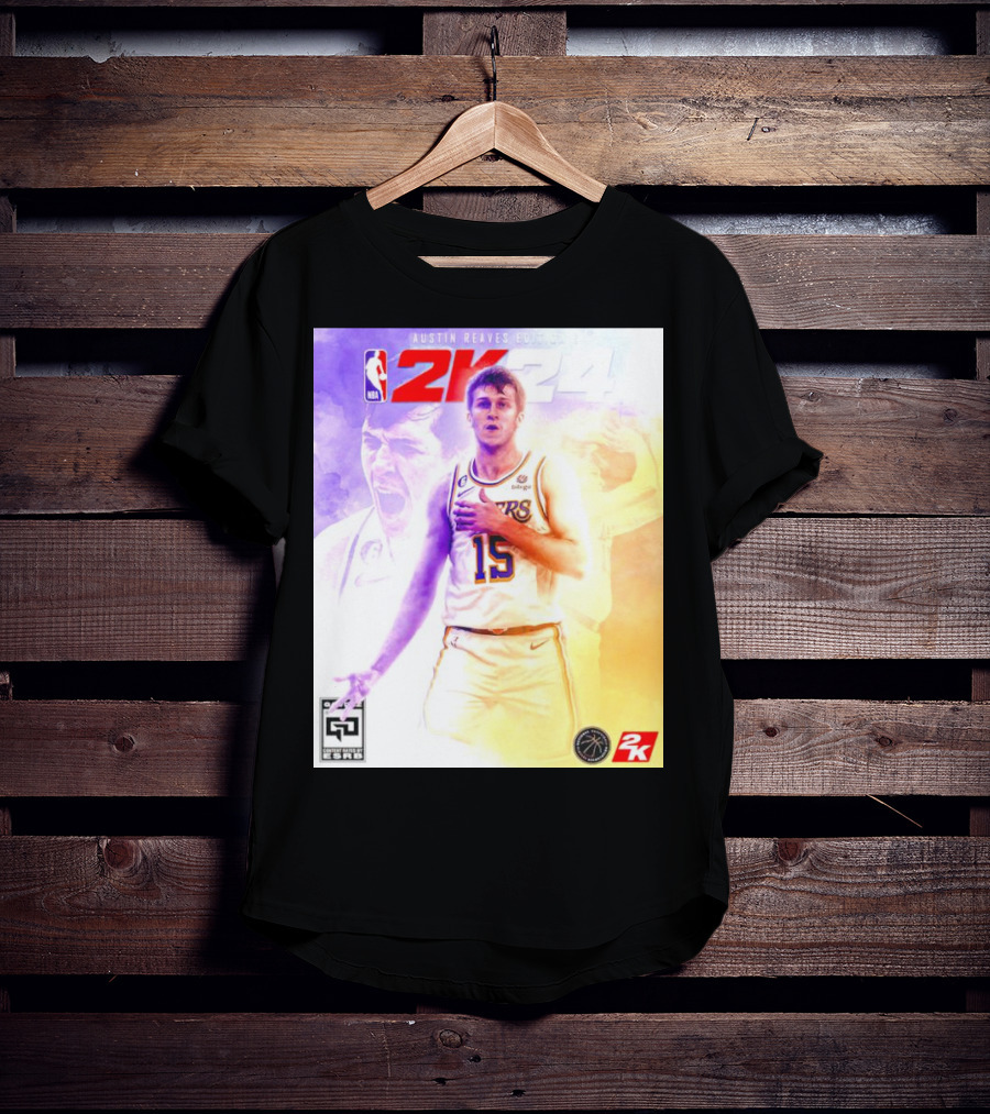 Austin Reaves 2K24 Los Angeles Lakers NBA Basketball Cover Edition T-Shirt