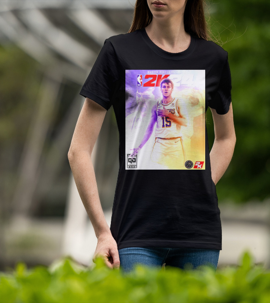 Austin Reaves 2K24 Los Angeles Lakers NBA Basketball Cover Edition T-Shirt