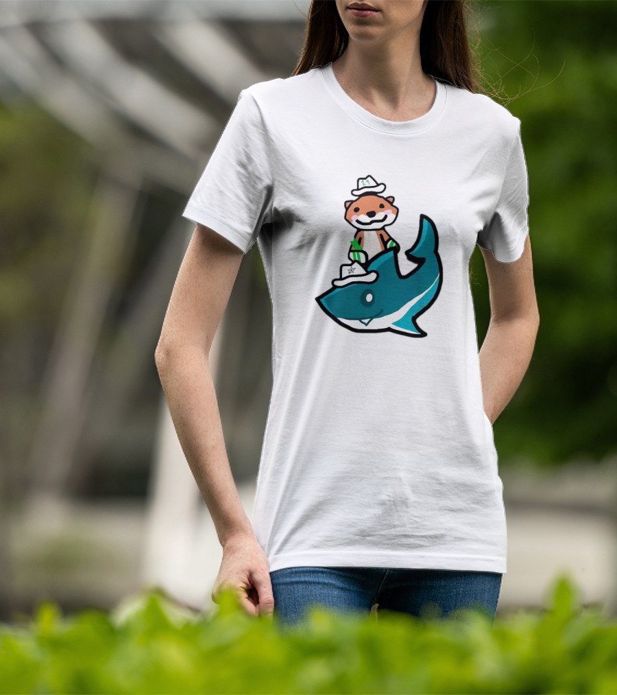 Dallas Stars San Jose Sharks Otter On Shark T-Shirt