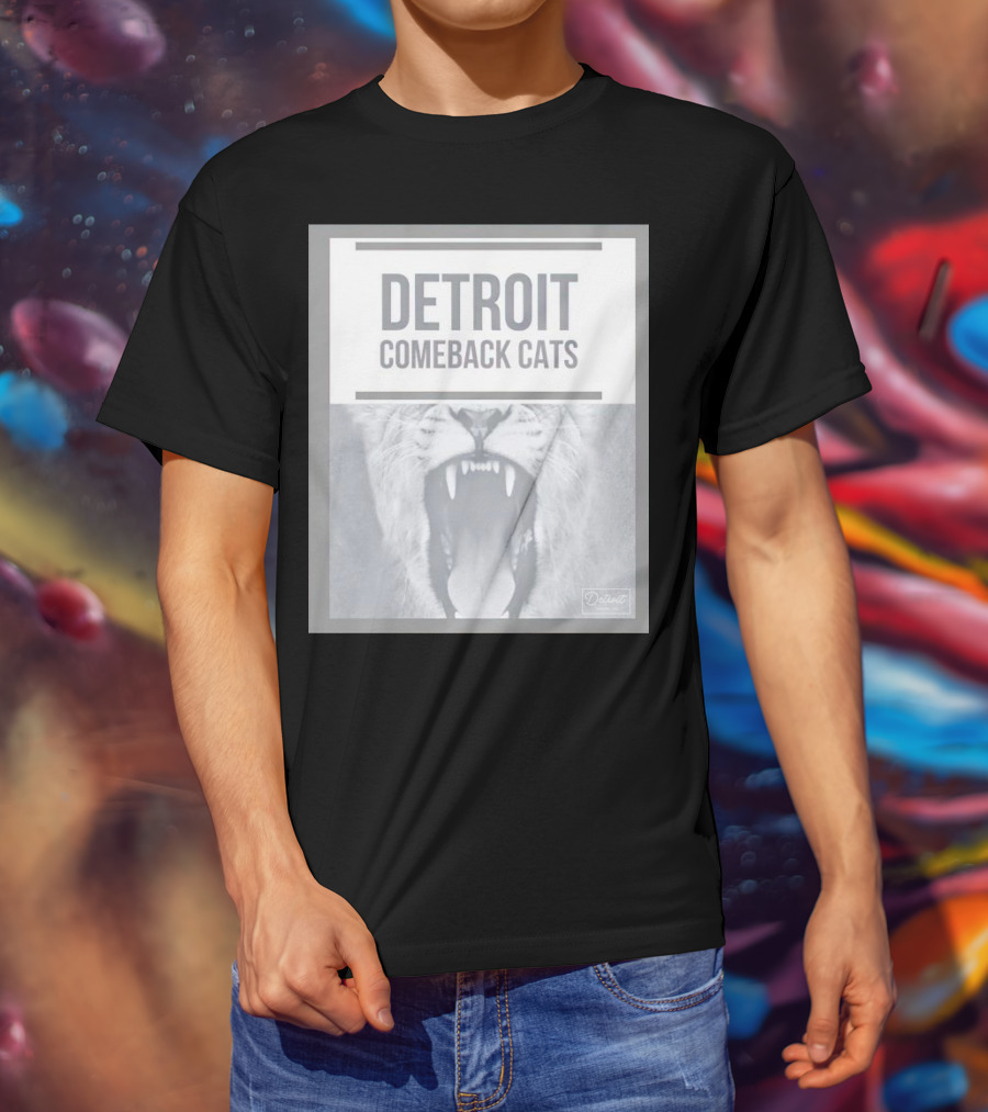 Detroit Comeback Cats Roaring Lion T-Shirt