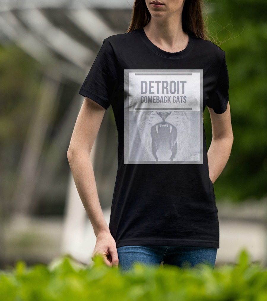 Detroit Comeback Cats Roaring Lion T-Shirt