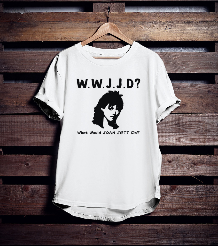 WWJJD What Would Joan Jett Do Rebel Rock Icon T-Shirt