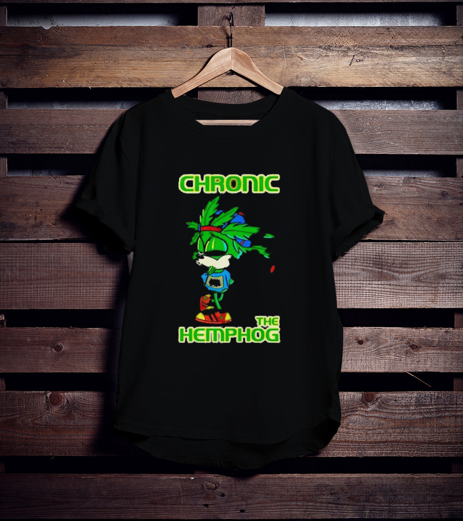 Chronic The Hemphog Weed Parody With Leafy Character T-Shirt