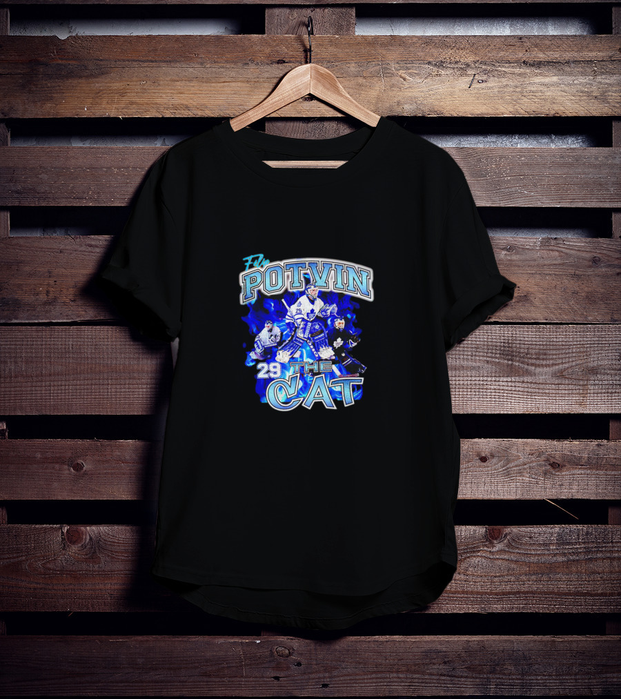 Felix Potvin 29 Toronto Maple Leafs The Cat Ice Hockey T-Shirt