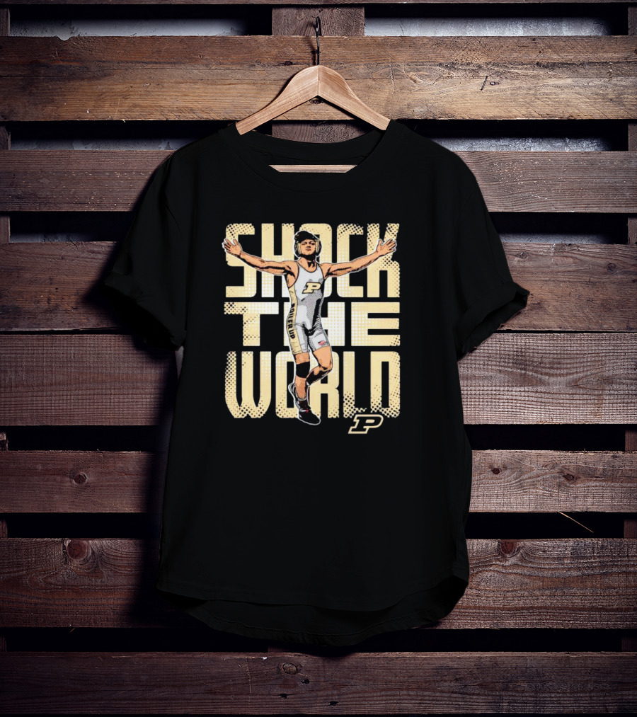 Shock The World Matt Ramos Wrestler Purdue University Boilermakers T-Shirt