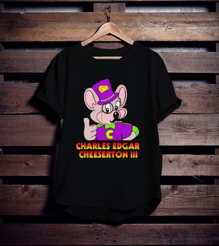 Ted Lasso Charles Edgar Cheeserton III Mouse With Purple Hat And Cheese T-Shirt