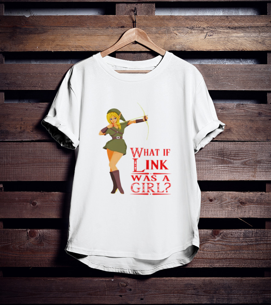 The Legend Of Zelda What If Link Was A Girl Bow And Arrow Pose T-Shirt