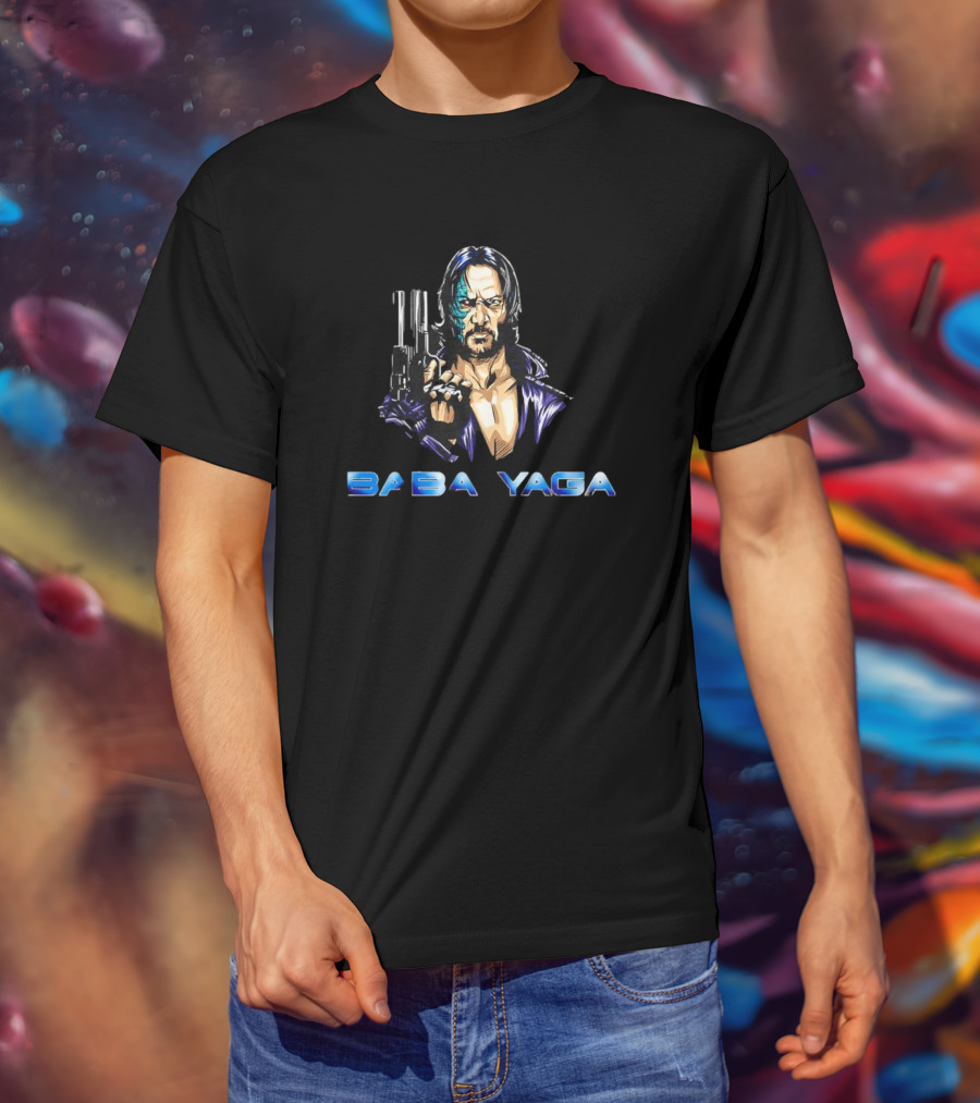 Baba Yaga Wickminator John Comic Style Guns T-Shirt