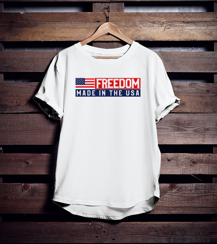 FREEDOM MADE IN THE USA American Flag T-Shirt