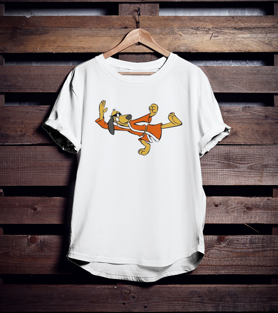 Hong Kong Phooey Cartoon Martial Arts Flying Kick T-Shirt