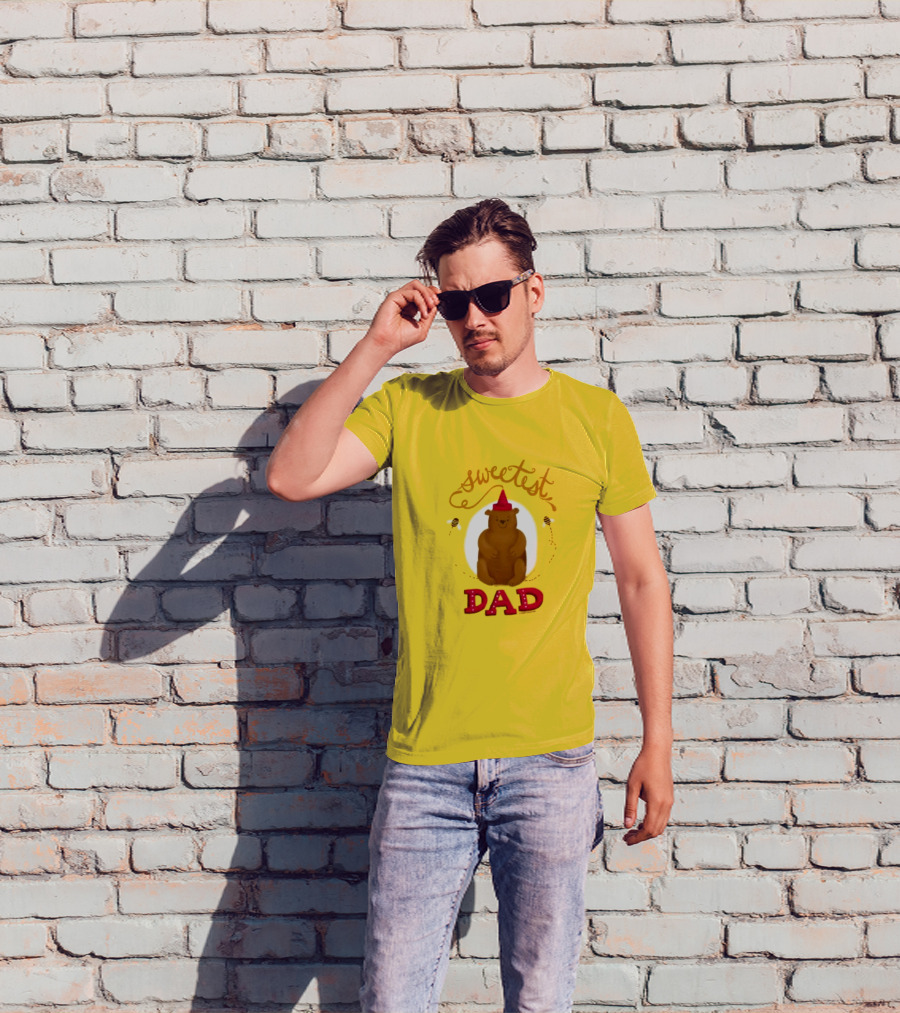 Sweetest Dad Bear Fathers Day T-Shirt