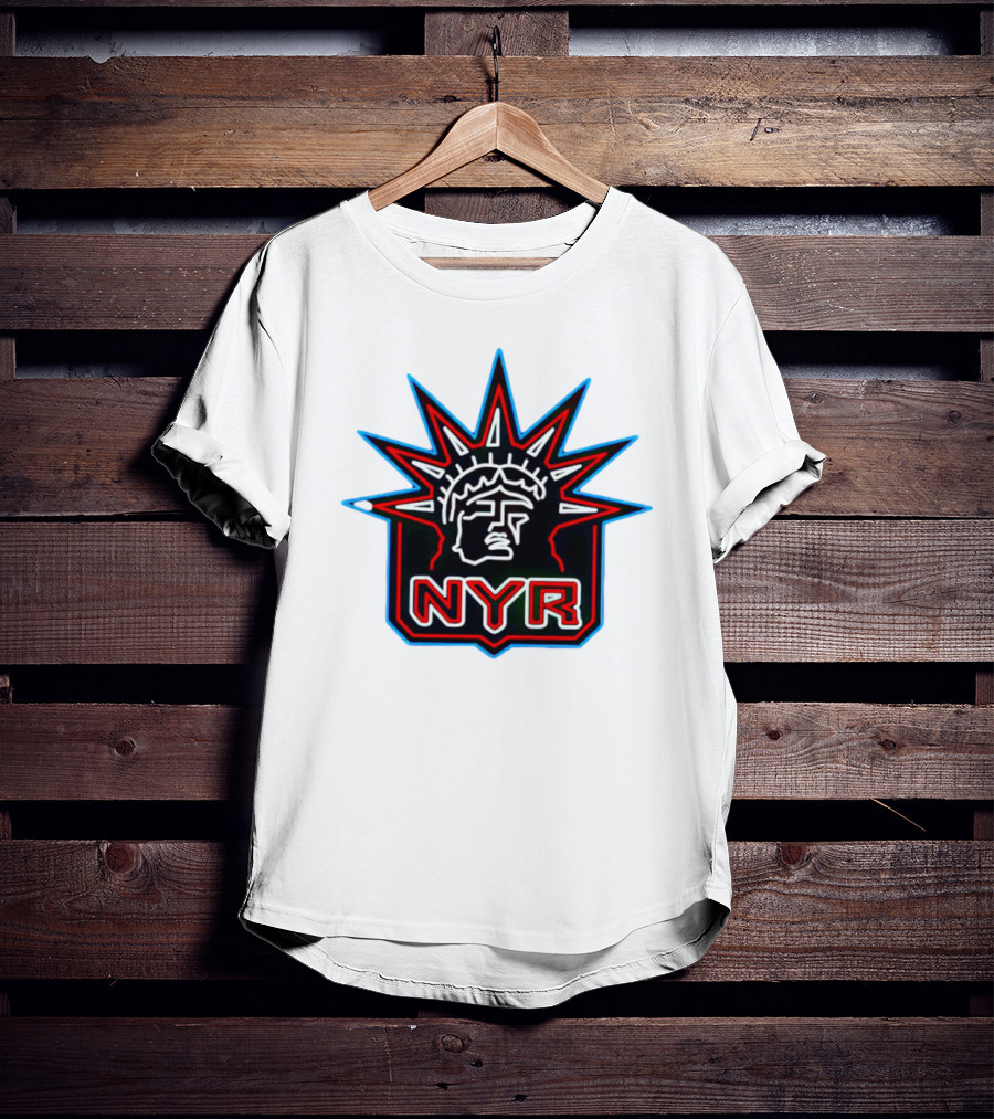 New York Rangers NYR Statue Of Liberty Neon Jersey T-Shirt