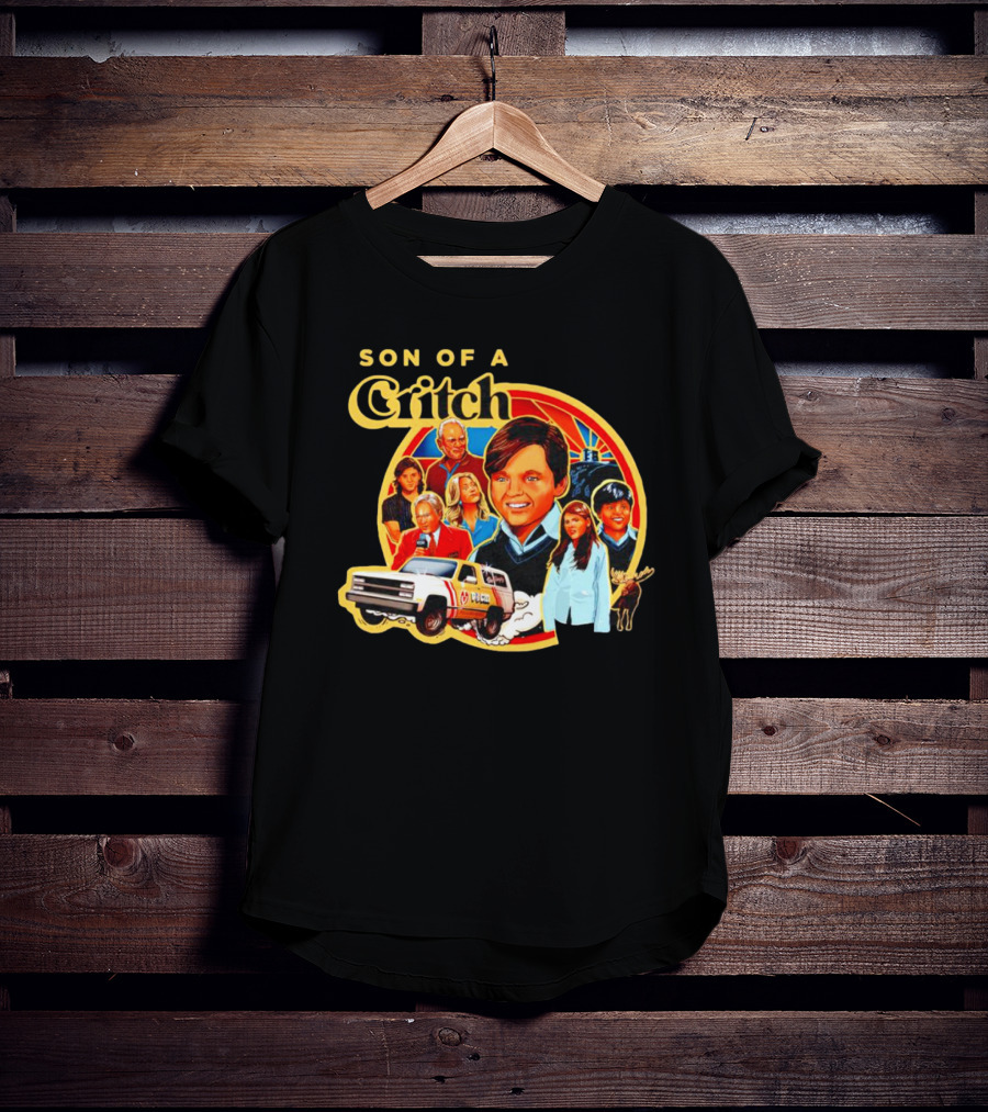 Son Of A Critch Family Adventure With Classic Car And Moose T-Shirt