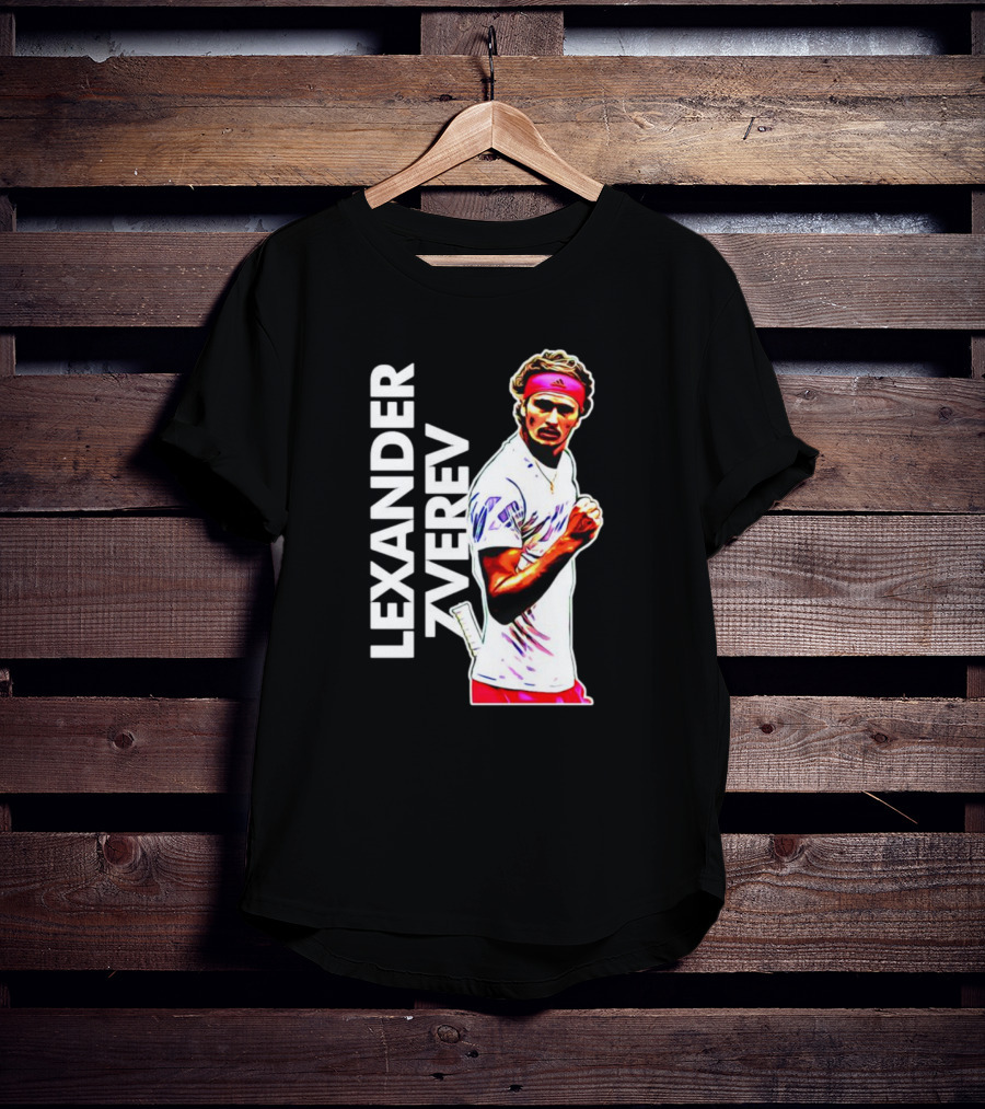 Alexander Zverev Tennis Player Vibrant Action Image T-Shirt
